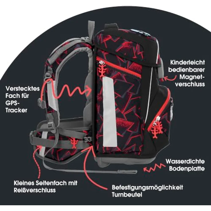 Step by Step Schulranzen-Set SPACE Ninja Yuma, 5-teilig, Polyester, 2050 g, für Erstklässler – Bild 3