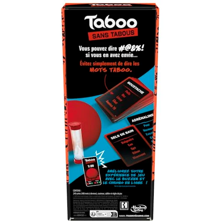 Hasbro Gaming Taboo ohne Tabos, Gesellschaftsspiel für Erwachsene, ohne Zensur, ideales Gruppenspiel für ab 18 Jahre – Bild 5