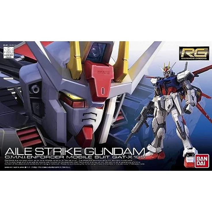 Bandai Namco Games RG 1/144 Aile Strike Gundam Bl, Figurenbausatz mit Schild, Strahlengewehr und Strahlenschwertern – Bild 2