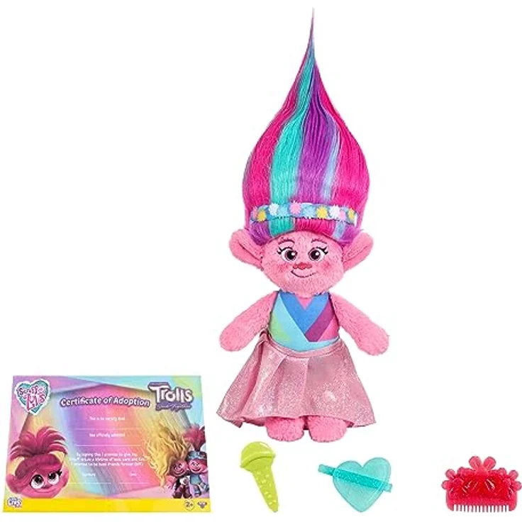 Little Live Pets Scruff-a-Luvs Trolls-Puppe, mit Enthüllung, waschbar und stylbar, 3 Varianten (Poppy, Viva, Poppy als Braut) – Bild 5