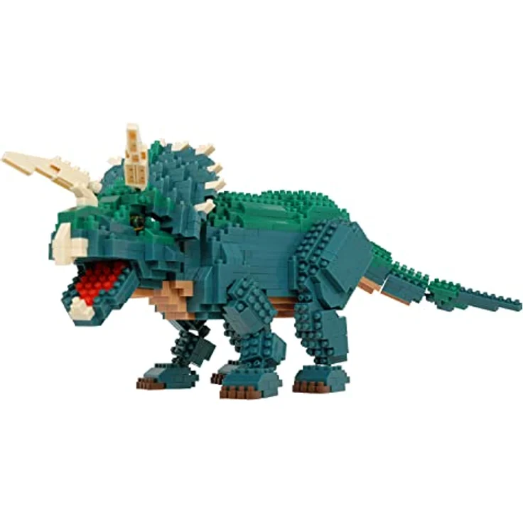 nanoblock Kawada Bandai NB Triceratops Deluxe, Miniaturisierte Bausteine für den Dinosaurier-Fan, über 930 Teile – Bild 1