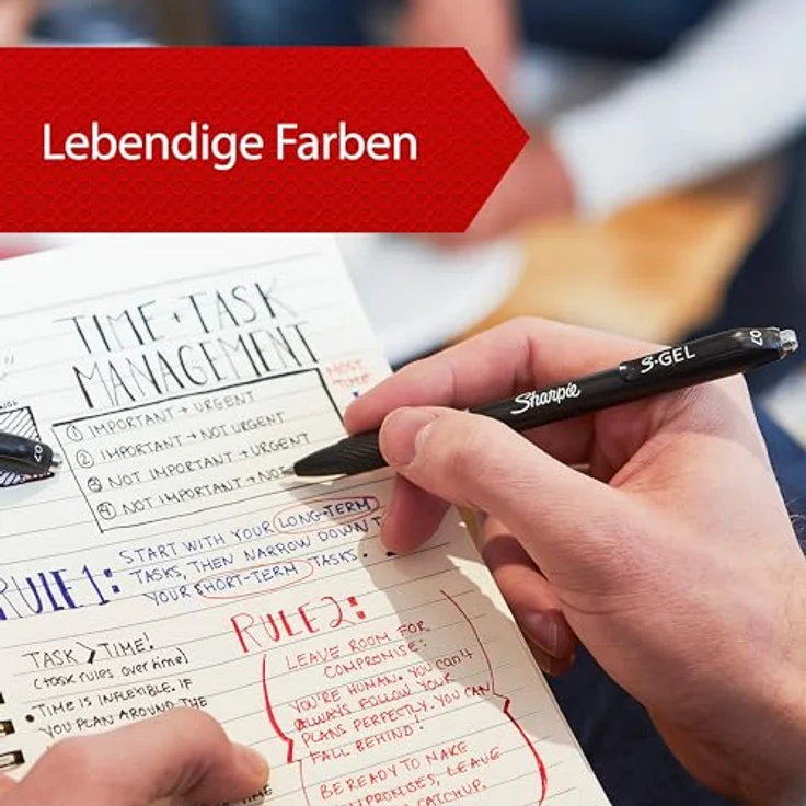Parker Jotter-Gelschreiber | Edelstahl mit Goldzierteilen | mittlere Schreibspitze (0,7 mm) | schwarze Tinte | Blister-Verpackung – Bild 4