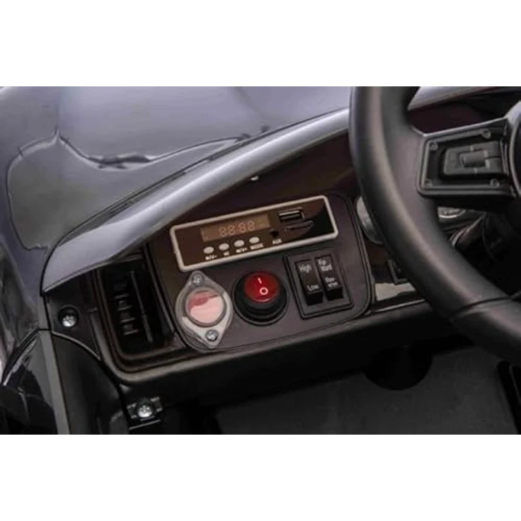 Beneo Motors Porsche Cayenne Kinder Elektroauto 12V, Einzelsitz mit Lithium-Batterie, 2x25W Motoren, 2,4GHz Fernbedienung, MP3/USB/AUX, LED-Lichter, schwarz – Bild 3