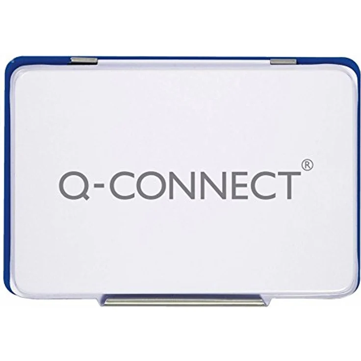 Q-CONNECT Stempelkissen blau, 9,0 x 5,5 cm, sofort einsatzbereit, im Metalletui, nachfüllbar – Bild 2
