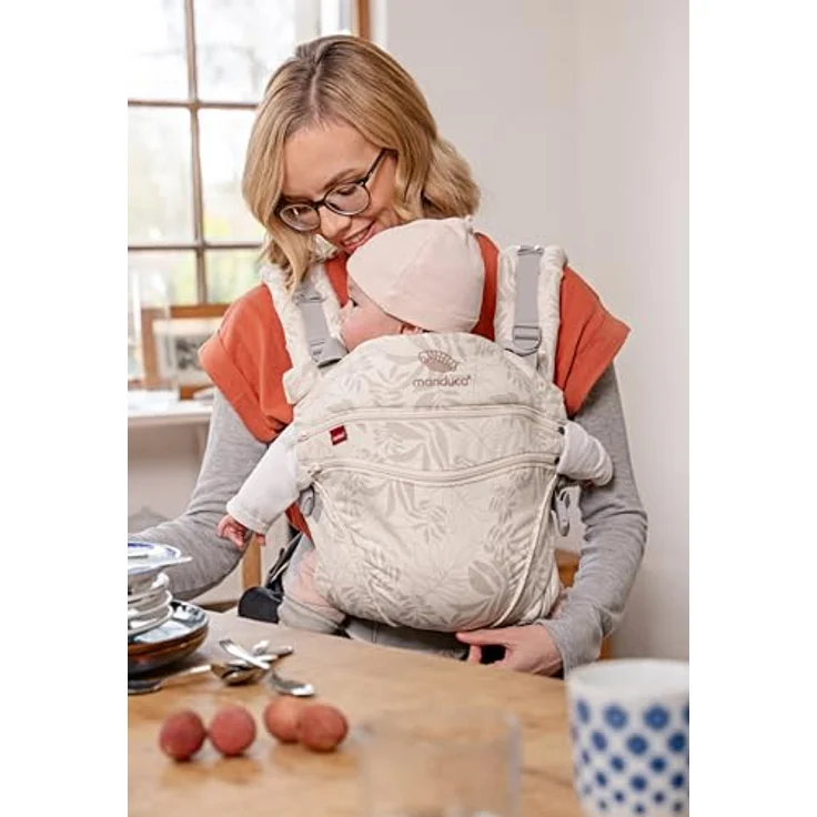 Manduca Babytrage XT, All-in-One-Trage aus Bio-Baumwolle mit stufenlos verstellbarer Sitzbreite und drei Tragepositionen, geeignet für 3.500 bis 20 kg, ergonomisch und hüftgesund – Bild 8