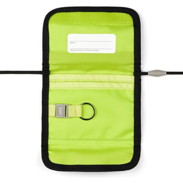 ergobag Brustbeutel, Mini Portemonnaie mit Kleingeldfach und Sichtfenster, grün, für Mädchen und Jungen, verstellbare Umhängeschlaufe, aus 100% recyceltem Material – Bild 3