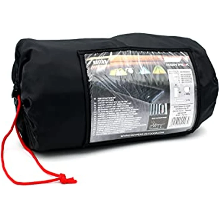 High Peak Matte Dayton, aufblasbare Leichtgewicht-Luftmatratze, integrierte Fußpumpe, Isomatte, für Camping, Festival, Reisen, Trekking, Strand, inkl. Packsack, ultraleicht, klein verpackt, 1200g – Bild 3