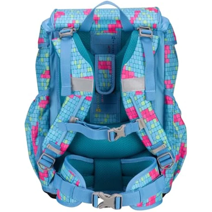 DerDieDas ErgoFlex Schulranzenset 5-teilig Happy Pixel, ergonomisch geformt mit atmungsaktiven Gurten – Bild 3