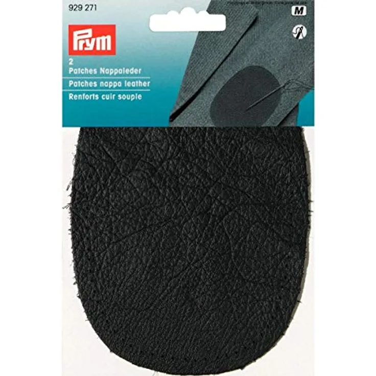 Prym 929271 Patches Nappaleder (nähen) 10 x 14 cm dunkelgrau