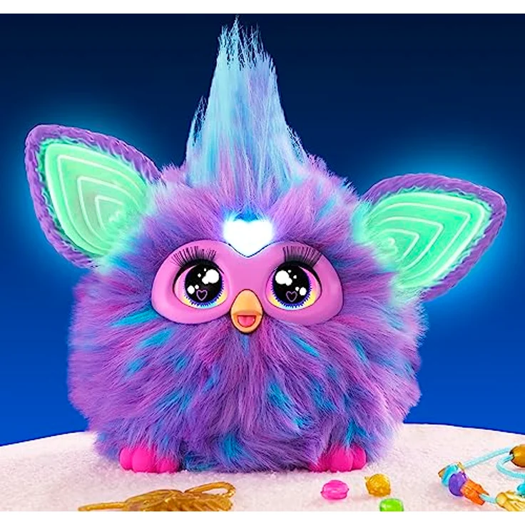 Hasbro Furby Interaktives sprachgesteuertes lila Plüschtier, Spielzeug für Jungen und Mädchen ab 6 Jahren, 13 x 23 x 23 cm – Bild 5