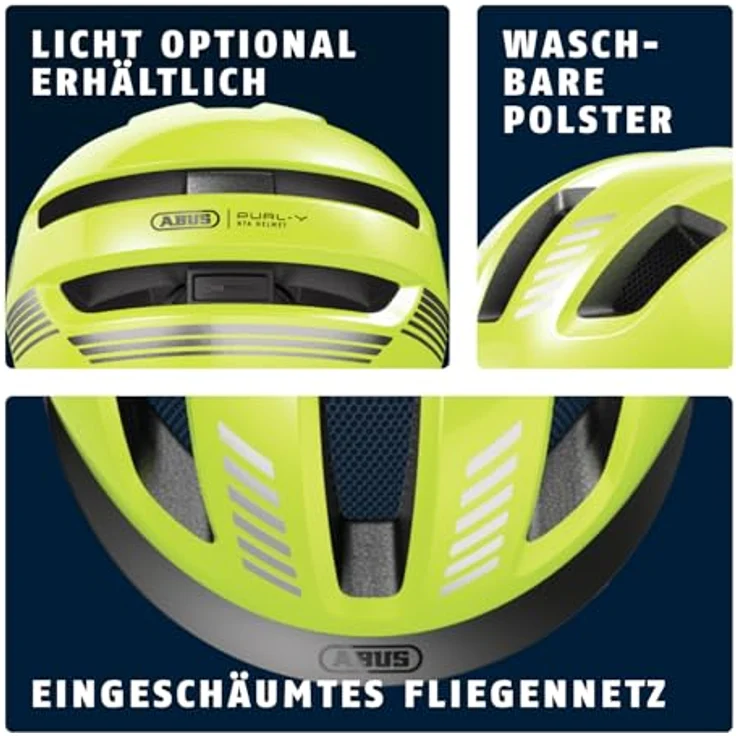 ABUS Fahrradhelm Purl-Y – NTA-Schutzhelm für E-Bike und S-Pedelec – Gelb, Größe L – Bild 4