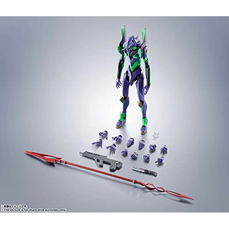 Bandai Tamashii Nations Evangelion: 3.0+1.0 Thrice Upon a Time Robot Spirits Actionfigur, Test Type-01 in Renewal Color Edition mit Cassius-Speer, ca. 17 cm – Bild 6