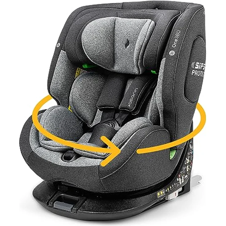 Osann Autokindersitz One360 i-Size, 360 Grad drehbarer Kindersitz Reboarder mit Isofix, ab: Geburt, Modernes Design und hochwertige Verarbeitung, verschiedene Farben – Bild 2