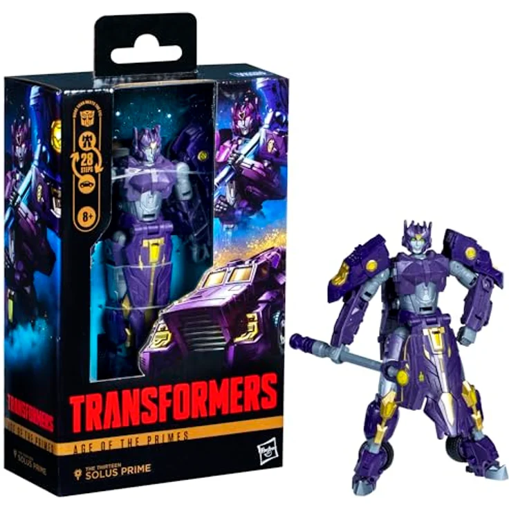 Hasbro Transformers Deluxe Die Thirteen Solus Prime, 14 cm Action-Figur mit Schmiede Hammer-Zubehör – Bild 3