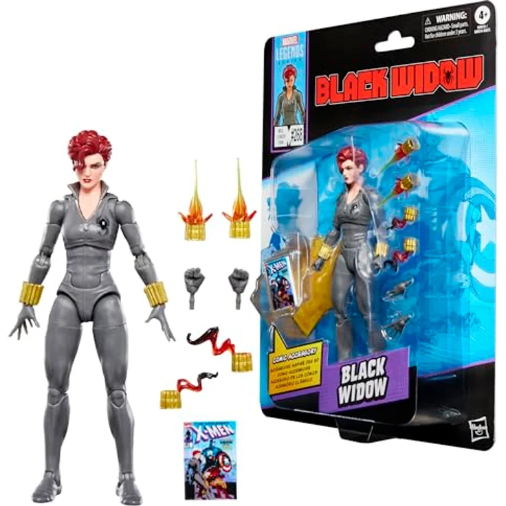 Marvel Legends Series Black Widow Action-Figur, 15 cm, inspiriert von Uncanny X-Men #268, mit 7 Accessoires und 20 Bewegungspunkten – Bild 1