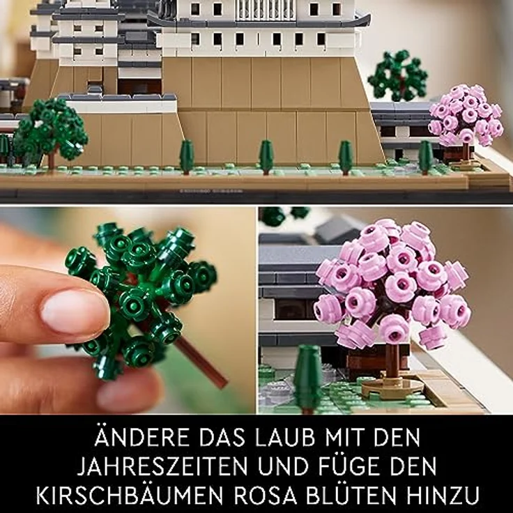 LEGO 21060 Architecture Burg Himeji, Modellbausatz für Erwachsene, Wahrzeichen-Kollektion, Set für Fans kreativer Gartenarbeit und japanischer Kultur, mit Kirschblütenbaum, Geschenk für Sie und Ihn – Bild 5