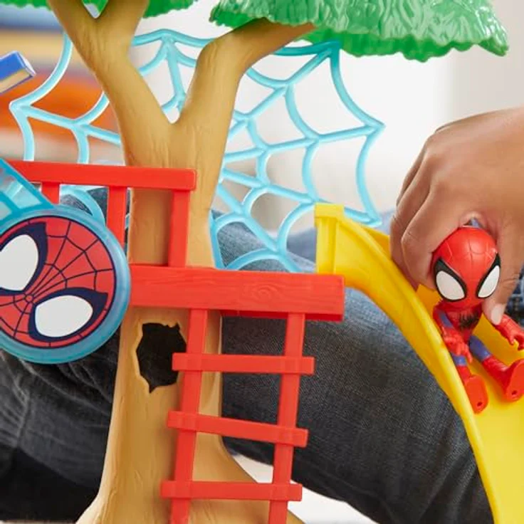 HASBRO Marvel Spidey und Seine Super-Freunde Spideys Spielplatz Spielset, 29 cm hoch mit Spidey Action-Figur und interaktiven Spielbereichen – Bild 3