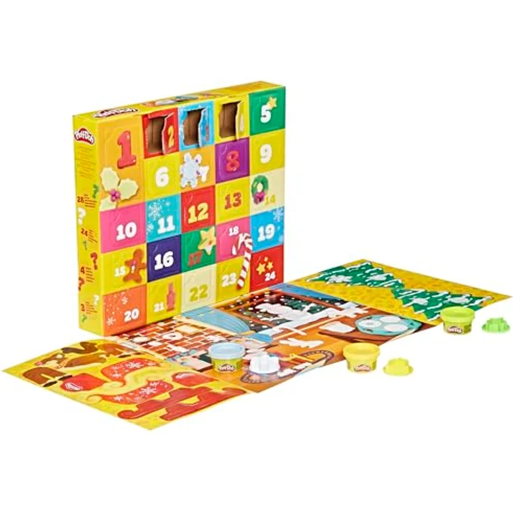 Hasbro Play-Doh Holiday Adventskalender, 24 Überraschungsgeschenke mit Play-Doh-Dosen und Zubehör – Bild 13