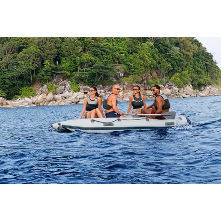Bestway Hydro Force Beacon Elite, aufblasbares Schlauchboot (335 cm, 1 Pers.), katamaranförmig, durchstichfest, mit Aluminium-Bank und Ruder – Bild 5