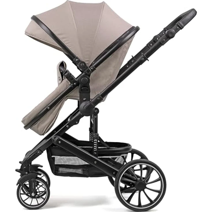 Pixini Kinderwagen Kalani 3in1 Kombikinderwagen, inkl. Babywanne & Buggy & Auto-Babyschale (taupe) – Bild 5