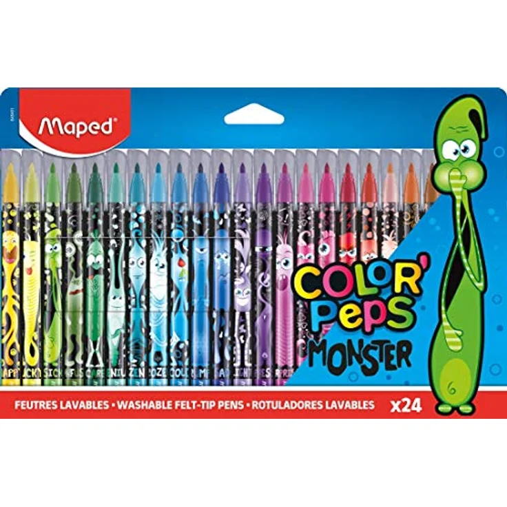 Maped - Filzstifte, Fasermaler COLOR'PEPS MONSTER mit mittlerer Spitze - x24 Stifte – Bild 1