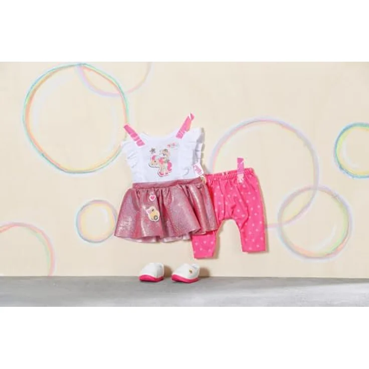 BABY born Little Everyday Outfit, Shirt mit Leggins und Schuhen für 36 cm Puppen, 836330 Zapf Creation – Bild 4