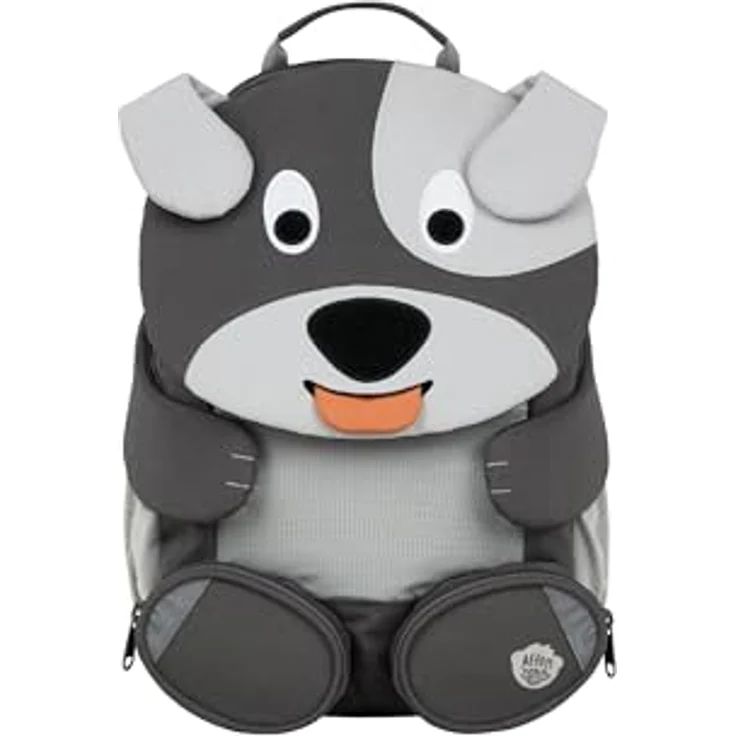 Affenzahn Grosser Freund Kindergartenrucksack 31 cm, grau, mit Trinkflaschenfach und Umweltzeichen Grünen Knopf – Bild 1
