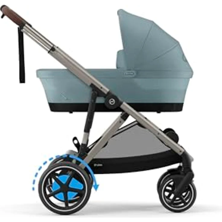 Cybex eGazelle S, Kinderwagen mit E-Antrieb, Wiegefunktion und großer Traglast, schwarz – Bild 3