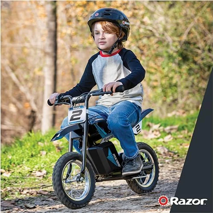 Razor MX125 Dirt Rocket, Kindermotocrosser mit 90 Watt Motor, schwarz – Bild 6