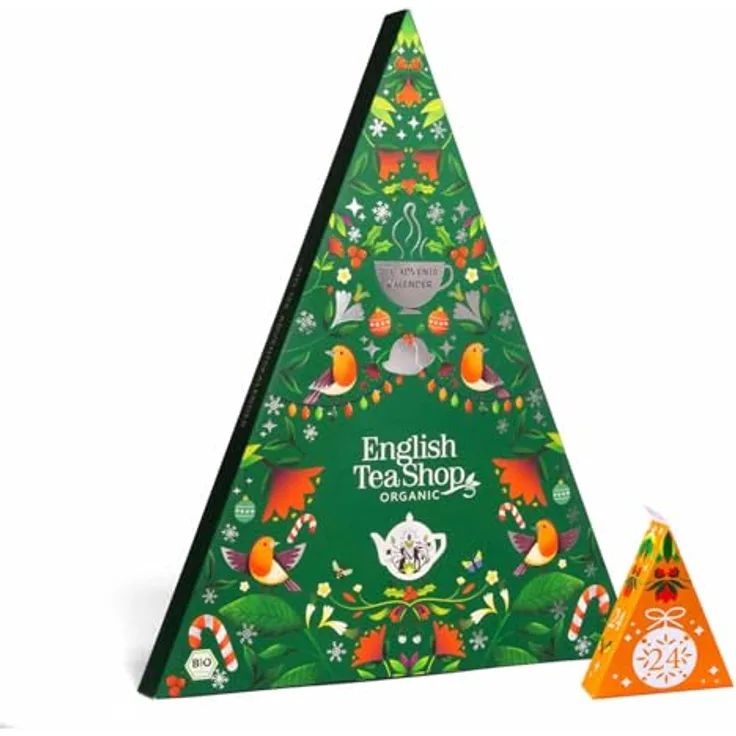 English Tea Shop Tee Adventskalender "Mosaik grün", BIO, 25 Pyramidenbeutel