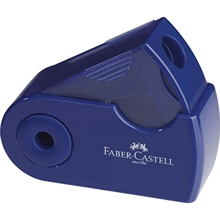 Faber-Castell Mini Spitzer mit Klappdose, handlich, schwarz, umweltfreundlich – Bild 3