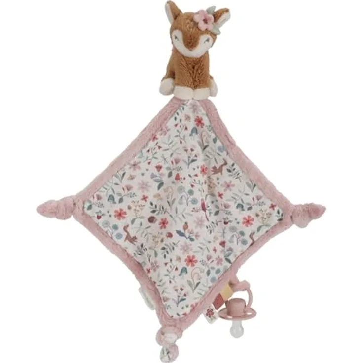 Little Dutch 9027 Kuscheltuch Schnullertuch - Fairy Garden rosa - 100% Polyester, ab der Geburt geeignet