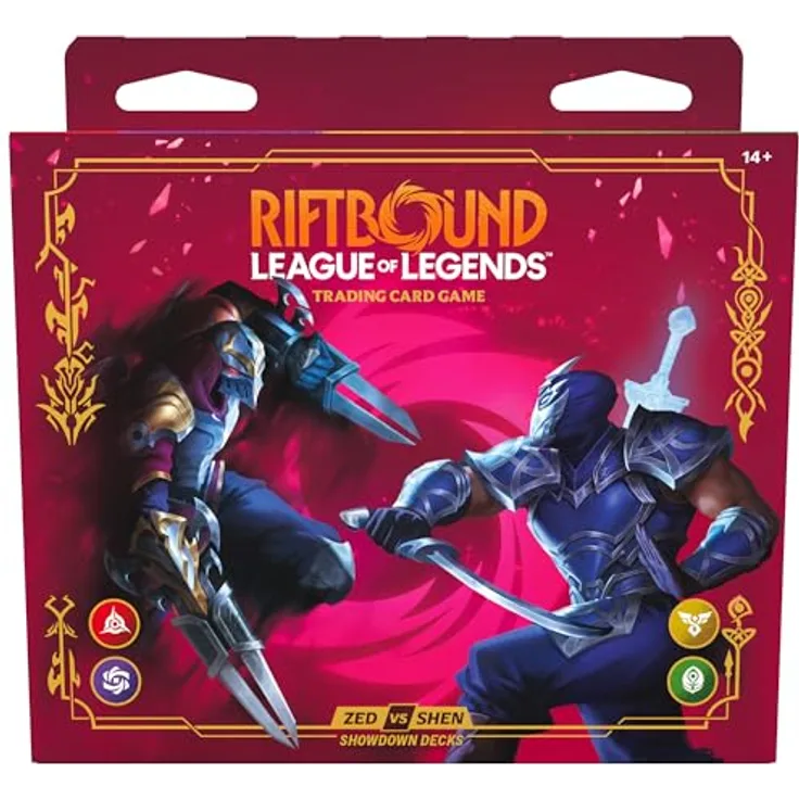 uvs games Riftbound Vendetta Showdown Zed vs Shen Deck, Sammelkarten mit einzigartigen Strategien und ikonischen Rivalitäten