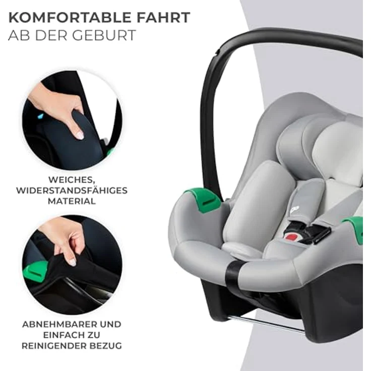 KinderKraft Mink Pro + Base Mink FX, Reboarder für Kinder 40-75 cm, ECE R129/i-Size, integrierter Einsatz, H-Guard System, SPS, einfache Isofix-Montage – Bild 9