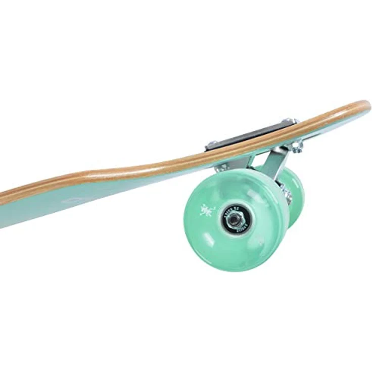 Apollo Longboard Savaii 36" Komplettboard mit High Speed ABEC Kugellagern, Drop Through Freeride Skaten Cruiser Board, Bambus - 36 Zoll Handliches Twin Tip Longboard – Bild 3