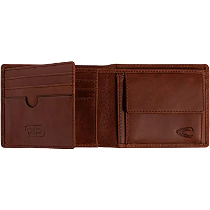 camel active Japan Herren Geldbörse RFID Klein Querformat Leder Cognac Braun – Bild 4