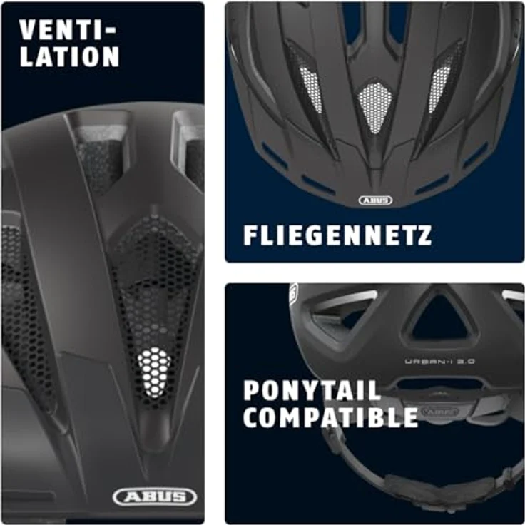 Abus Helm Urban-I 3. 0 - Velvet Black 56 - 61 cm – Bild 4