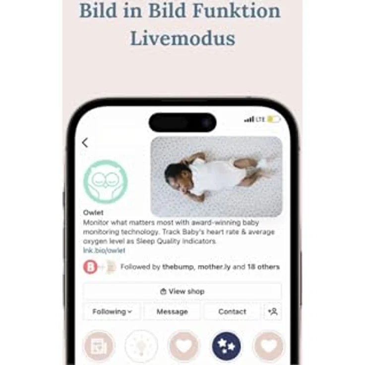 OWLET Dream Sock & Cam 2 Bundle - Pulsoximeter, Liveübertragung der Sauerstoffsättigung, Herzfrequenz -und des Schlafverhaltens (Dusty Rose Set) - Medizinisch geprüft, Echtzeitüberwachung, Backup in Owlet Cloud – Bild 5