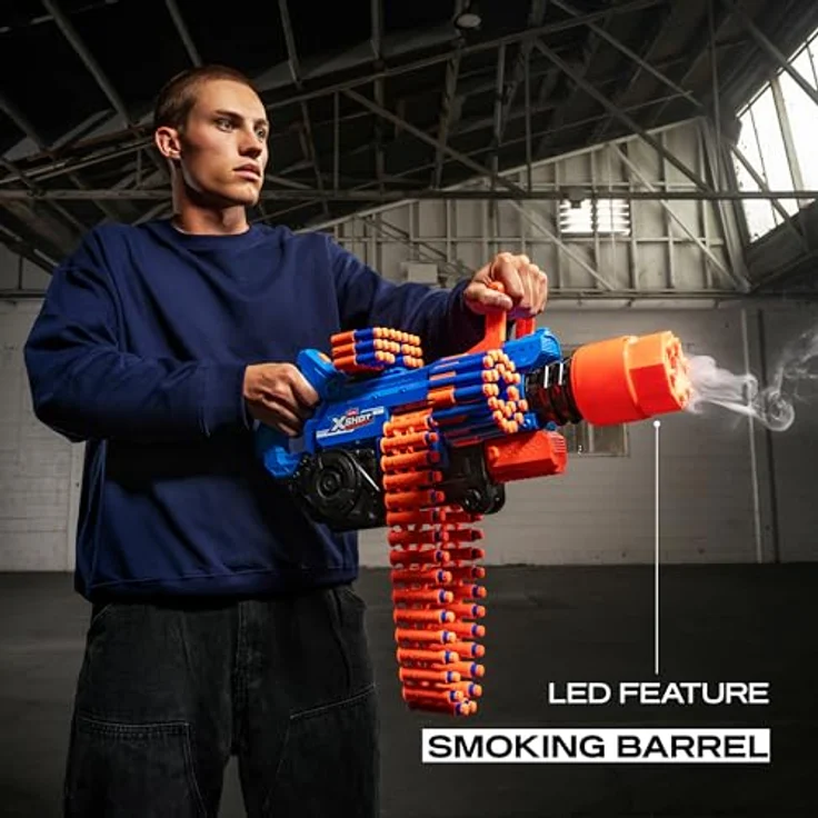 Zuru XSHOT Insanity Blaster Smoke N Barrel, Blaster mit Darts für Kinder ab 8 Jahren, robustes Design für Innen- und Außenbereich – Bild 2
