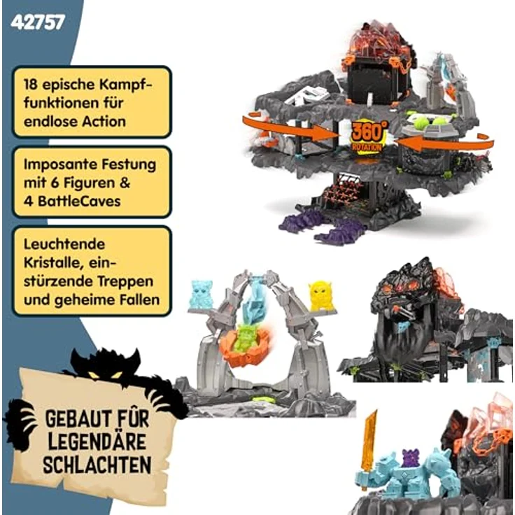 Schleich MasterCave Smashrador, Eldrador Creature mit 18 Action-Funktionen, 5 wechselnden LED-Farben und verschiedenen Schussmechanismen – Bild 3