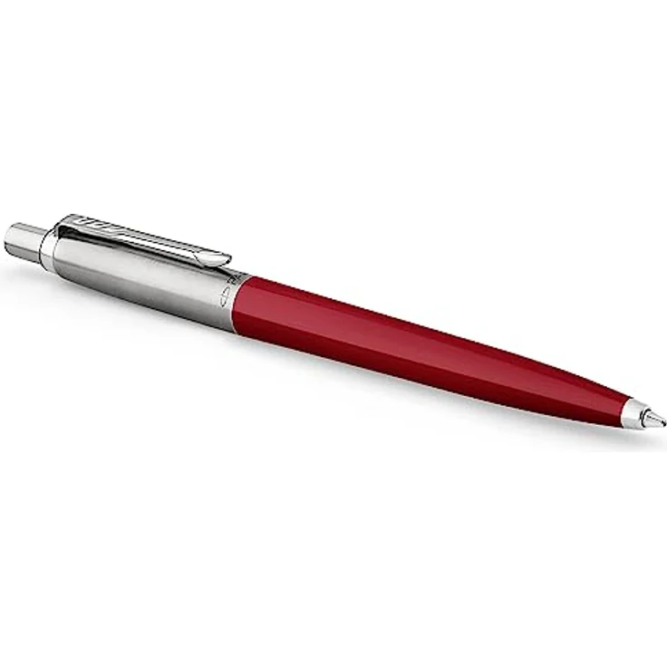 Parker Füllfederhalter Kugelschreiber Jotter Originals C.C., Edelstahlkappe, blaue Schreibfarbe, rot – Bild 3