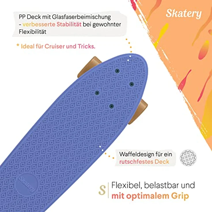 Fun Pro Skateboard Kinder ab 8 Jahre,für Jungen, Mädchen, Jugendliche & Erwachsene Anfänger, LED-Räder Penny Board, Wechselradset All-in-One Skate T-Tool, Kinder Skateboard ab 3 4 5 6 7 10 Jahre 55 cm – Bild 4