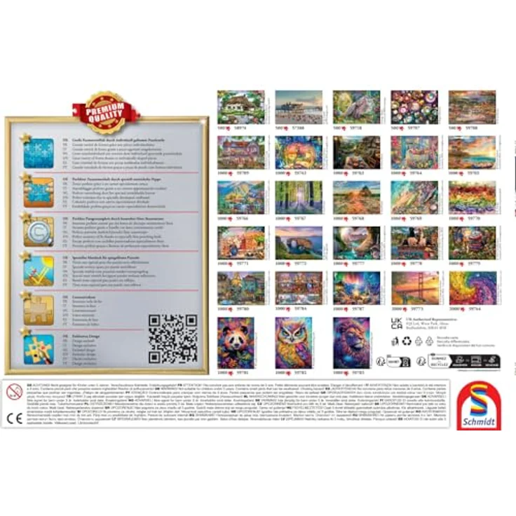 Schmidt Spiele 59718 Traumreise mit Einhorn, 500 Teile Puzzle, Leinenstruktur und mattlackierte Oberfläche – Bild 5
