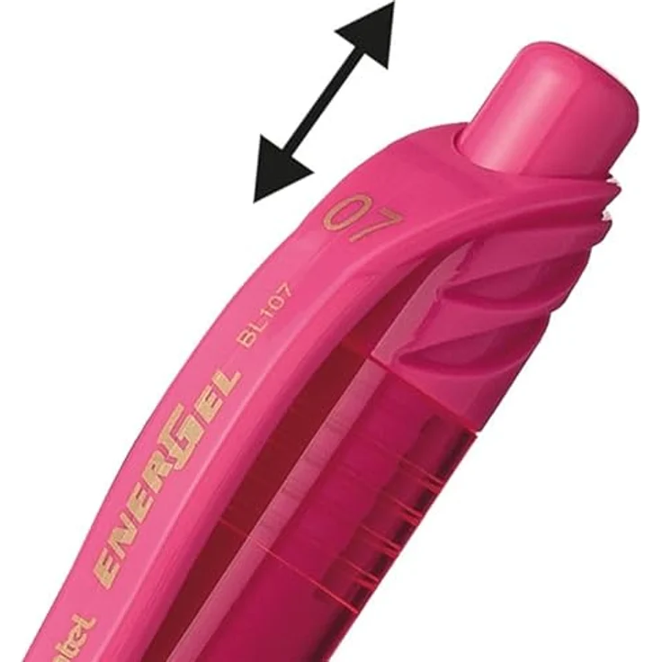 Pentel Liquidgelroller Schreibstifte, rosa, 0,35 mm Strichstärke, schnell trocknende EnerGel-Tinte, nachfüllbar, 12 Stück – Bild 6