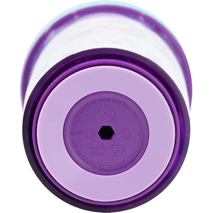 Stor PP-Trinkbecher mit Silikon-Trinkhalm, 370 ml, BPA-frei, Frozen Violet – Bild 4