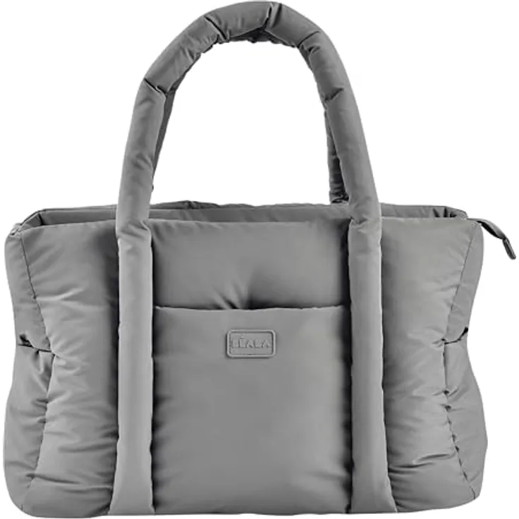 BÉABA, Wickeltasche Bebe, Ultra praktisch, 10 Innen- und Außentaschen, integrierte Kinderwagenbefestigung, herausnehmbare Wickelunterlage, Kühltasche, Tasche Paris Puffy, Eisbraun