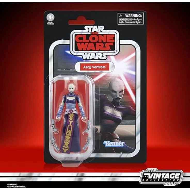 Star Wars The Vintage Collection Asajj Ventress, Action-Figur aus Star Wars: The Clone Wars, 9,5 cm mit 4 charakteristischen Accessoires und Kenner Verpackung – Bild 2