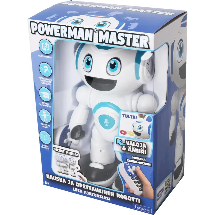 Lexibook Powerman Master - kauko-ohjattava robotti mit KI, Bewegungsfunktion und Geschichtenerzähler, Finnisch, 24 cm