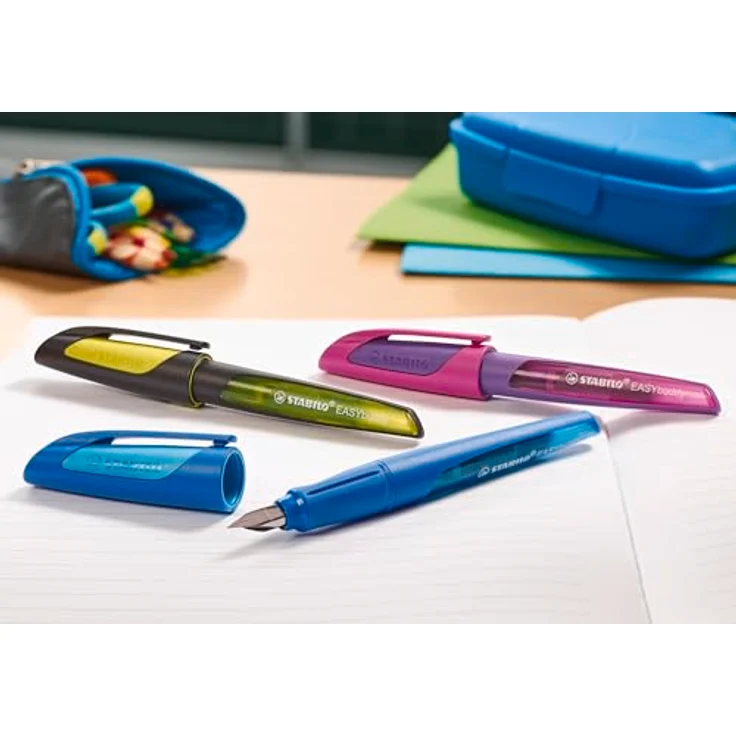 STABILO Füllfederhalter EASYbuddy L, Linkshänder, koralle/rot, ergonomisch mit Soft-Griffzone – Bild 4