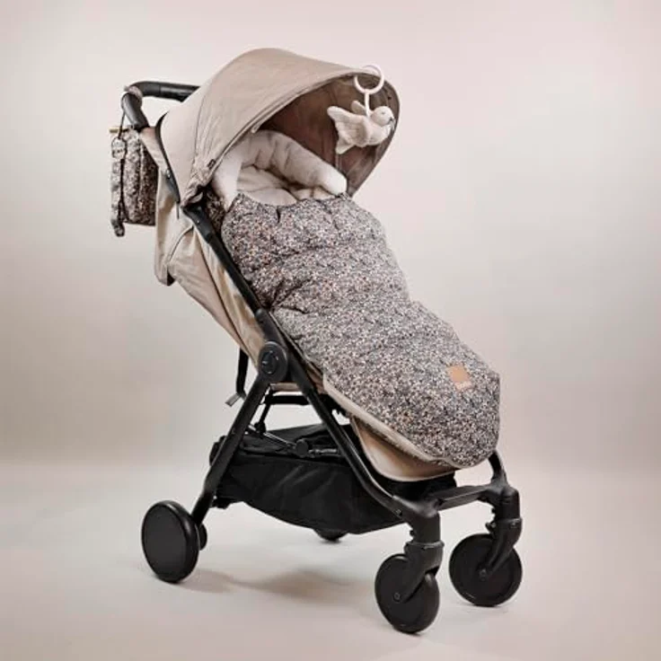 Elodie Kinderwagen Organizer Blue Garden, mit Reißverschluss und mehreren Fächern für Babyzubehör – Bild 3